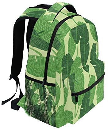 FANTAZIO Zaino XL Green Tree Leaves Daypack, unisex, FO-033, 10, Taglia unica