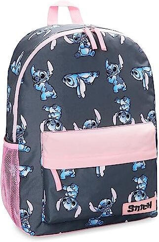 Disney Zaino da Bambina Ragazza Stitch Ufficiale (Blu/Rosa)