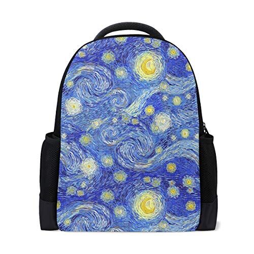 Fender Van Gogh Stellato Viaggio Laptop Zaino Scuola Borsa Galaxy Sky Giallo Luna Causale Daypack Outdoor Business Escursionismo Zaini Campeggio Borse A Spalla Per Studenti Donne Uomini