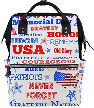 FAJRO Old Glory Usa Zaino leggero in tela per la scuola