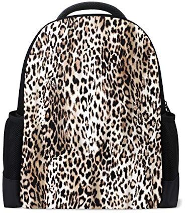 Kcldeci Marrone Leopard Pelle Di Viaggio Zaino Portatile Scuola Libro Borsa Animale Causale Zaino All'Aperto Business Escursionismo Zaini Campeggio Borse A Spalla Per Studenti Donne Uomini