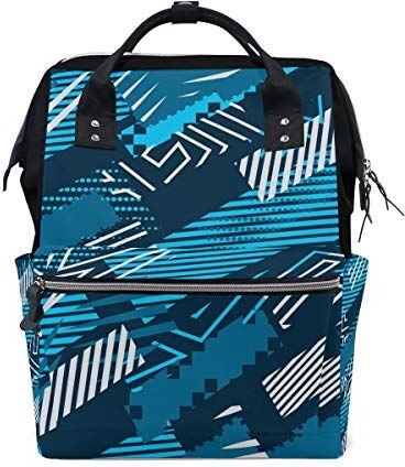 FANTAZIO Mummia Bag Zaino Astratto Art Pattern Scuola Bag