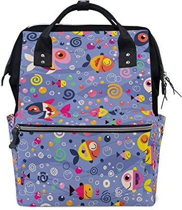 FANTAZIO Borsa Mummia Zaino Modello Pesce Borsa Scuola