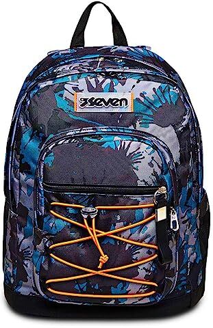 Seven Zaino Scuola New Fit, Chromo Fluid Boy, Multicolore, Zaino Doppio Scomparto con Tasca Porta Borraccia, Maxi Capienza, Scuola, Banbini e Ragazzi