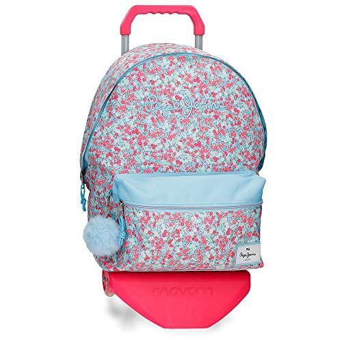 Pepe Jeans Aide Zaino porta pc con trolley doppio scomparto 15.6" Multicolore 31x44x15 cm Poliestere 23.87L