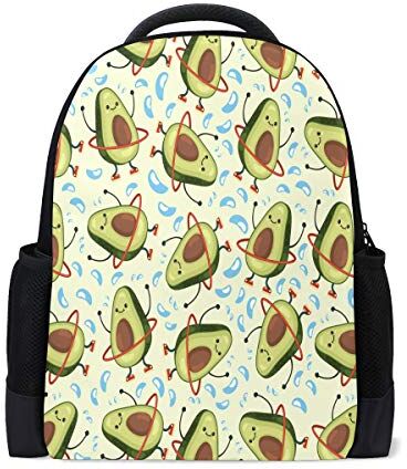 Kcldeci Carino Avocado Viaggio Laptop Zaino Scuola Libro Borsa Verde Frutta Causale Zaino Outdoor Business Escursionismo Zaini Campeggio Borse A Spalla Per Studenti Donne Uomini