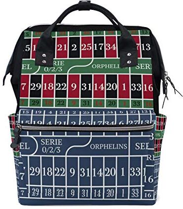 FAJRO European Roulette Table Daypack leggero Canvas School Pack