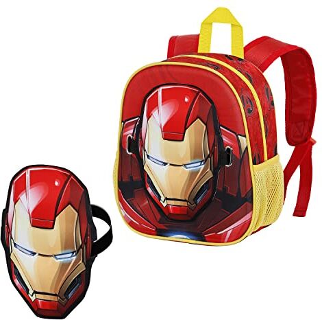 Marvel Iron Man Armour-Zaino Maschera, Rosso, 24 x 27 cm, Capacità 6 L