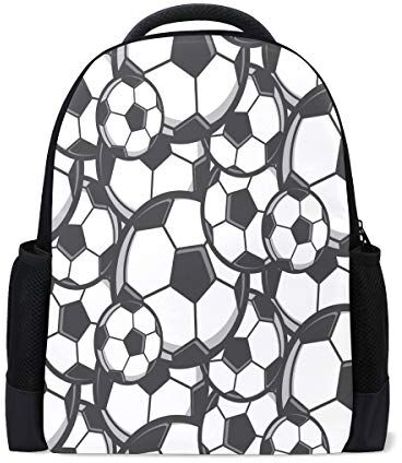 Boccsty Nero Bianco Calcio Viaggio Laptop Zaino Scuola Libro Borsa Baseball Softball Causale Daypack Outdoor Business Escursionismo Zaini Campeggio Borse A Spalla Per Studenti Donne Uomini