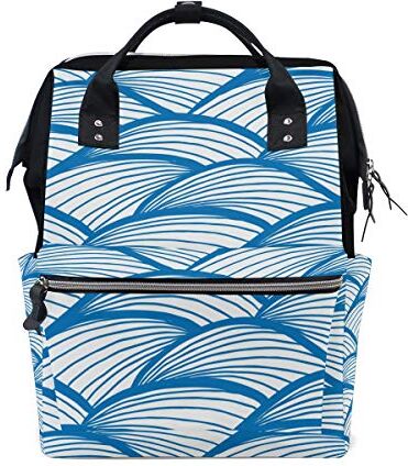 FAJRO Blue Exotic PatternTravel zaino tela Borsa da scuola pack