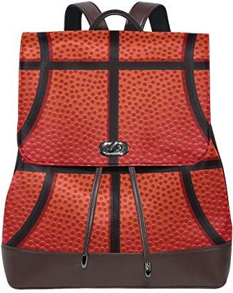 FANTAZIO Zaino Basket Texture Arancione Borsa da viaggio