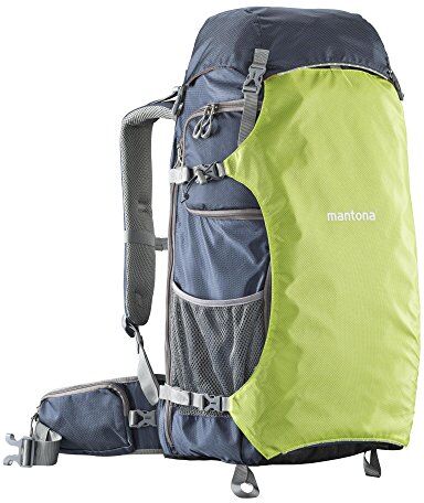 Mantona 21313 Elements Pro Kamera und Drohnenrucksack dunkelblau/grün/orange