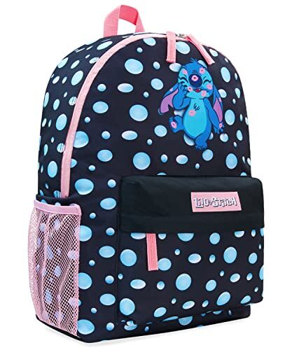 Disney Zaino da Bambina Ragazza Stitch Ufficiale (Nero)