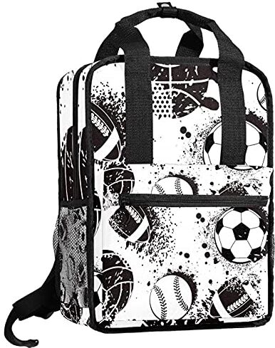 LUPIN Zaini Nero Bianco Pallacanestro Calcio Calcio Baseball Zaino viaggio scuola media liceo