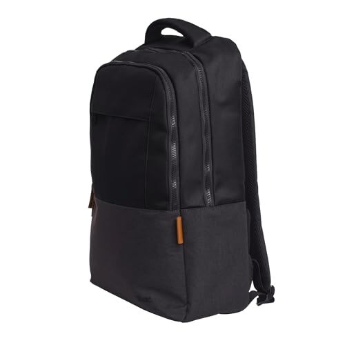 Trust Lisboa Zaino per Laptop 16", Zaino Porta PC 23 Litri con Cinghia per Trolley, Realizzato in Plastica Riciclata, Zaino Uomo Donna Viaggio Università Lavoro Ufficio Computer Portatile Nero