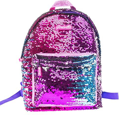 Girabrilla Nice Group Backpack Galaxy, Zaino in Paillettes Scintillante con Spalloni Imbottiti