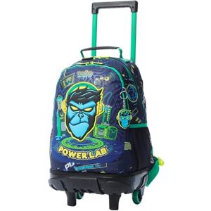 Totto Zaino Scuola con Ruote, Modello Kong Lab M, Zaino Medio, Capacità 14 L, 2 Scomparti, 2 Tasche Borraccia, Protezione Antiurto, Comode Spalline Regolabili, Colore Blu Totto Zaino Scuola con Ruote, Modello Kong Lab M, Zaino Medio, Capacità 14 L, 2 Scomparti, 2 Tasche Borraccia, Protezione Antiurto, Comode Spalline Regolabili, Colore Blu