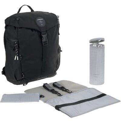 Lässig Zaino fasciatoio borsa per pannolini con fasciatoio zaino da trekking attacco per carrozzina portabiberon Prodotto in modo sostenibile/Outdoor Backpack black, nero Lässig Zaino fasciatoio borsa per pannolini con fasciatoio zaino da trekking attacco per carrozzina portabiberon Prodotto in modo sostenibile/Outdoor Backpack black, nero