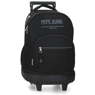 Pepe Jeans Edward Zaino Compatto a 2 Ruote Laptop 15,6 Pollici Nero 32x43x21 cm Poliestere 28,9L by Joumma Bags Pepe Jeans Edward Zaino Compatto a 2 Ruote Laptop 15,6 Pollici Nero 32x43x21 cm Poliestere 28,9L by Joumma Bags