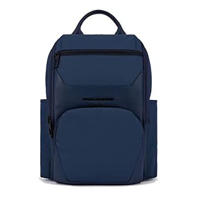 PIQUADRO , Computer and iPad® backpack in recycled fabric with sternum strap, anti-theft cable, pocket for bottle and RFID anti-fraud protection, BLU PIQUADRO , Computer and iPad® backpack in recycled fabric with sternum strap, anti-theft cable, pocket for bottle and RFID anti-fraud protection, BLU