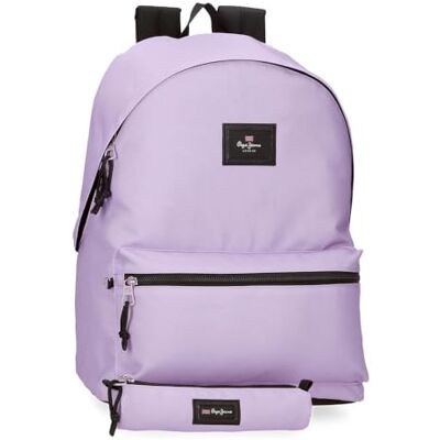Pepe Jeans Aris Colorful Zaino per laptop 15,6" Doppio scomparto Lilla 31x44x17,5 cm Poliestere by Joumma Bags Pepe Jeans Aris Colorful Zaino per laptop 15,6" Doppio scomparto Lilla 31x44x17,5 cm Poliestere by Joumma Bags