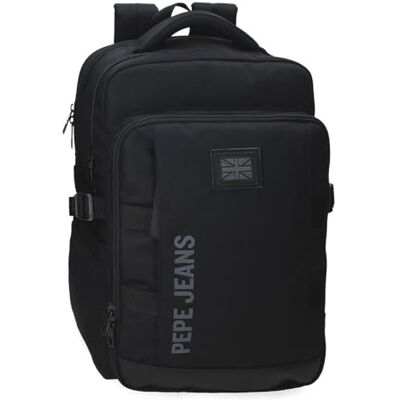 Pepe Jeans Matlock Zaino per laptop 15,6 pollici nero 28 x 40 x 16 cm Pelle sintetica e poliestere by Joumma Bags Pepe Jeans Matlock Zaino per laptop 15,6 pollici nero 28 x 40 x 16 cm Pelle sintetica e poliestere by Joumma Bags