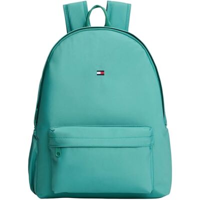 Tommy Hilfiger Bambini Unisex Zaino Essential con Tasca Esterna, Turchese (Bahama Green), Taglia Unica Tommy Hilfiger Bambini Unisex Zaino Essential con Tasca Esterna, Turchese (Bahama Green), Taglia Unica