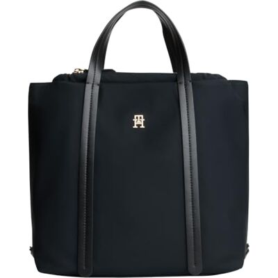 Tommy Hilfiger TH Soft NYLON TOTE/BACKPACKAW0AW19029 Zaino da donna, nero (nero), taglia unica Tommy Hilfiger TH Soft NYLON TOTE/BACKPACKAW0AW19029 Zaino da donna, nero (nero), taglia unica