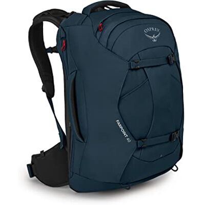 Osprey Farpoint Uomo Zaino da viaggio, 40L, Muted Space Blue, O/S Osprey Farpoint Uomo Zaino da viaggio, 40L, Muted Space Blue, O/S