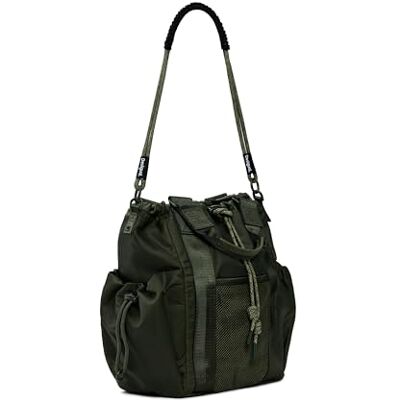 Desigual zaino per il tempo libero Neo Grunge Globe Nylon Backpack Khaki verde scuro Desigual zaino per il tempo libero Neo Grunge Globe Nylon Backpack Khaki verde scuro