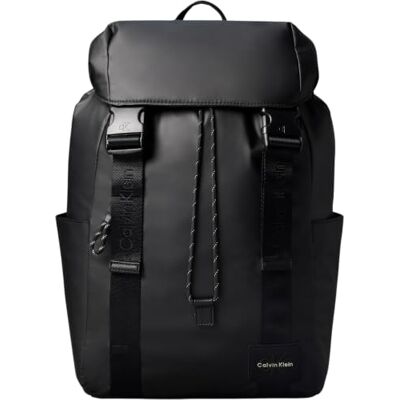 Calvin Klein Men Backpacks RUBBERIZED FLAP BACKPACKLV04D3479G BLACK (Black), One Size Calvin Klein Men Backpacks RUBBERIZED FLAP BACKPACKLV04D3479G BLACK (Black), One Size