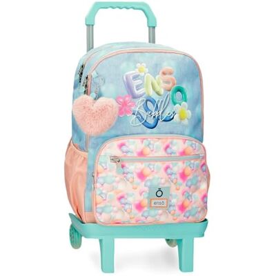 Enso Zaino per bambini Bubbles, zaino per la scuola, in poliestere, doppie ruote girevoli multidirezionali, molteplici modi di utilizzo, blu Enso Zaino per bambini Bubbles, zaino per la scuola, in poliestere, doppie ruote girevoli multidirezionali, molteplici modi di utilizzo, blu