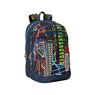 COMIX , Zaino Organizzato Flash Help ME Unisex Bambini E Ragazzi, Multicolore, Taglia unica COMIX , Zaino Organizzato Flash Help ME Unisex Bambini E Ragazzi, Multicolore, Taglia unica