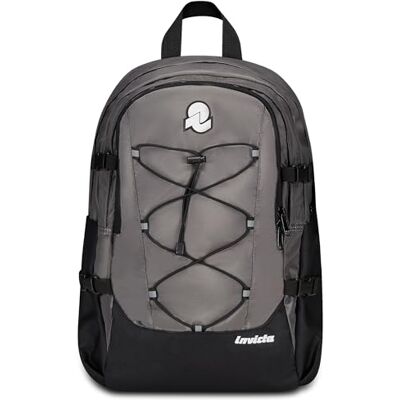 Invicta Zaino ACT PLUS, Grigio, Doppio Scomparto, Tasca porta pc, Per ragazzi e ragazze, Adulti, Scuola e tempo libero Invicta Zaino ACT PLUS, Grigio, Doppio Scomparto, Tasca porta pc, Per ragazzi e ragazze, Adulti, Scuola e tempo libero