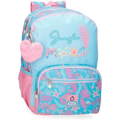 Enso Jungle Mood Zaino scuola doppio scomparto adattabile a carrello blu 32 x 44 x 17 cm Poliestere Enso Jungle Mood Zaino scuola doppio scomparto adattabile a carrello blu 32 x 44 x 17 cm Poliestere