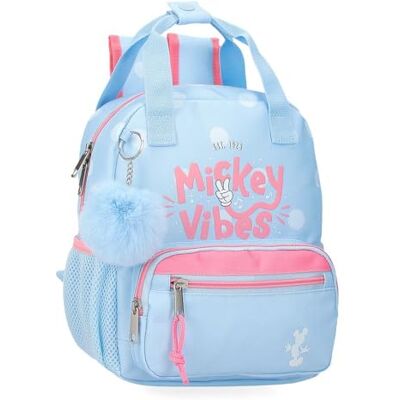 Zaino Scolastico Mickey Vibes Poliestere Azur Blue - Zaino Zaino Scolastico Mickey Vibes Poliestere Azur Blue - Zaino