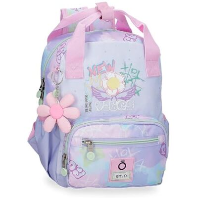 Enso New Vibes Zaino per bambini, zaino per la scuola, in poliestere, doppie ruote girevoli multidirezionali, molteplici modalità di utilizzo, blu Enso New Vibes Zaino per bambini, zaino per la scuola, in poliestere, doppie ruote girevoli multidirezionali, molteplici modalità di utilizzo, blu