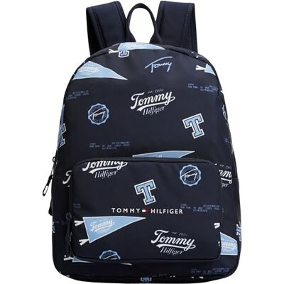 Tommy Hilfiger Bambini Unisex Zaino Essential con Stampa con Logo, Blu (Space Blue All Over Print), Taglia Unica Tommy Hilfiger Bambini Unisex Zaino Essential con Stampa con Logo, Blu (Space Blue All Over Print), Taglia Unica