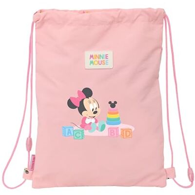safta MINNIE MOUSE BABY – Zaino a sacco piatto Junior, ideale per bambini di diverse età, comodo e versatile, qualità e resistenza, 26 x 34 cm safta MINNIE MOUSE BABY – Zaino a sacco piatto Junior, ideale per bambini di diverse età, comodo e versatile, qualità e resistenza, 26 x 34 cm