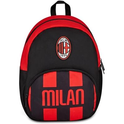 Seven Zaino Small Milan, Nero, 14 L, Zainetto monoscomparto, Tasca frontale, Tasca laterale portaborraccia, Scuola, Asilo, Tempo libero, Bambini, Ragazzi e adulti, Calcio, Prodotto ufficiale Seven Zaino Small Milan, Nero, 14 L, Zainetto monoscomparto, Tasca frontale, Tasca laterale portaborraccia, Scuola, Asilo, Tempo libero, Bambini, Ragazzi e adulti, Calcio, Prodotto ufficiale