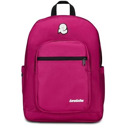 Invicta Jelek Plain Zaino Scuola Media Ragazzo Ragazza, Scuola Superiore, Tinta Unita, Scomparto PC, Tasca Borraccia, fucsia Invicta Jelek Plain Zaino Scuola Media Ragazzo Ragazza, Scuola Superiore, Tinta Unita, Scomparto PC, Tasca Borraccia, fucsia