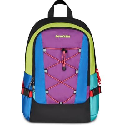 Invicta ACT Plus Zaino 25L, Zaino Laptop Uomo Donna, Scomparto Computer 15,6", Fondo Rinforzato, Tasca Porta Borraccia, Viaggio Lavoro Tempo Libero, Viola Multicolor Invicta ACT Plus Zaino 25L, Zaino Laptop Uomo Donna, Scomparto Computer 15,6", Fondo Rinforzato, Tasca Porta Borraccia, Viaggio Lavoro Tempo Libero, Viola Multicolor