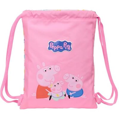 safta PEPPA PIG BABY PIG – Zaino a sacco piatto Junior, ideale per bambini di diverse età, comodo e versatile, qualità e resistenza, 26 x 34 cm safta PEPPA PIG BABY PIG – Zaino a sacco piatto Junior, ideale per bambini di diverse età, comodo e versatile, qualità e resistenza, 26 x 34 cm