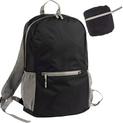 WEDO PACKTOGO Zaino pieghevole Zaino in nylon leggero e idrorepellente (12L), spallacci imbottiti, cerniere resistenti all'acqua, chiusura a trolley, portabottiglie e tasca interna, nero WEDO PACKTOGO Zaino pieghevole Zaino in nylon leggero e idrorepellente (12L), spallacci imbottiti, cerniere resistenti all'acqua, chiusura a trolley, portabottiglie e tasca interna, nero