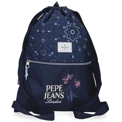Pepe Jeans Lenay Blu Navy Zaino con Zip 35x46x0 cm Poliestere 0L di Joumma Bags Pepe Jeans Lenay Blu Navy Zaino con Zip 35x46x0 cm Poliestere 0L di Joumma Bags