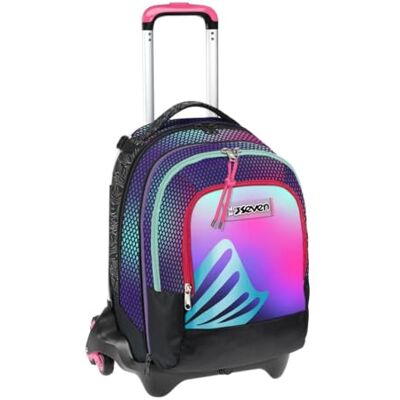 Seven Trolley Scuola Jack Detach 3 Ruote, Rosa, Shadefull Girl, 3 in 1, Zaino Con Carrello Sganciabile, Tasca Amovibile Uso Zainetto e Crossover System, Zaino Scuola Viaggio, Bambina Ragazza Seven Trolley Scuola Jack Detach 3 Ruote, Rosa, Shadefull Girl, 3 in 1, Zaino Con Carrello Sganciabile, Tasca Amovibile Uso Zainetto e Crossover System, Zaino Scuola Viaggio, Bambina Ragazza