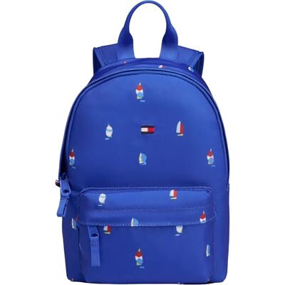Tommy Hilfiger Bambini Unisex Zaino Essential Mini con Tasca Esterna, Blu (Noble Blue Aop), Taglia Unica Tommy Hilfiger Bambini Unisex Zaino Essential Mini con Tasca Esterna, Blu (Noble Blue Aop), Taglia Unica