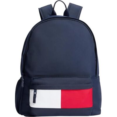 Tommy Hilfiger Zaino per bambini con bandiera essenziale, KA0KA00115, blu (blu spazio), taglia unica Tommy Hilfiger Zaino per bambini con bandiera essenziale, KA0KA00115, blu (blu spazio), taglia unica