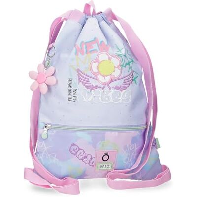 Enso New Vibes Zaino per bambini, zaino per la scuola, in poliestere, doppie ruote girevoli multidirezionali, molteplici modalità di utilizzo, blu Enso New Vibes Zaino per bambini, zaino per la scuola, in poliestere, doppie ruote girevoli multidirezionali, molteplici modalità di utilizzo, blu