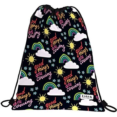 Grafoplás Zaino Sacco Corde, Tasca esterna, 36 x 47 cm, Collezione Hope, Elena Corredoira, multicolore, 36x47cm, Scuola Grafoplás Zaino Sacco Corde, Tasca esterna, 36 x 47 cm, Collezione Hope, Elena Corredoira, multicolore, 36x47cm, Scuola